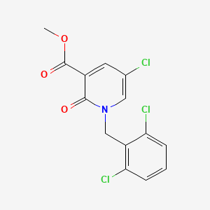 molecular formula C14H10Cl3NO3 B2568400 5-氯-1-(2,6-二氯苄基)-2-氧代-1,2-二氢-3-吡啶甲酸甲酯 CAS No. 339009-01-7