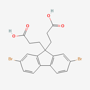 molecular formula C19H16Br2O4 B2568402 3,3'-(2,7-二溴-9H-芴-9,9-二亚基)二丙酸 CAS No. 94257-59-7