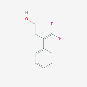 molecular formula C10H10F2O B2568403 1,1-Difluoro-2-phenyl-1-butene-4-ol CAS No. 503560-36-9