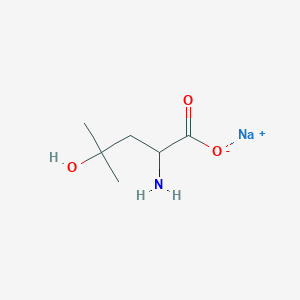 molecular formula C6H12NNaO3 B2568404 Sodium 2-amino-4-hydroxy-4-methylpentanoate CAS No. 1803570-31-1
