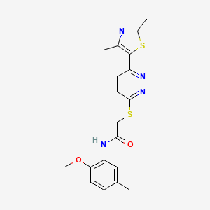 2-[6-(2,4-dimethyl-1,3-thiazol-5-yl)pyridazin-3-yl]sulfanyl-N-(2-methoxy-5-methylphenyl)acetamide