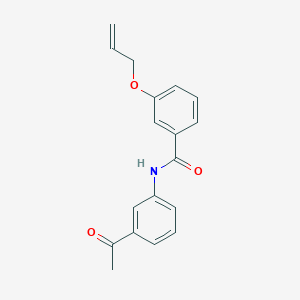 molecular formula C18H17NO3 B256841 N-(3-acetylphenyl)-3-(allyloxy)benzamide 