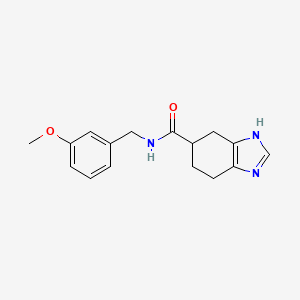 molecular formula C16H19N3O2 B2568414 N-(3-methoxybenzyl)-4,5,6,7-tetrahydro-1H-benzo[d]imidazole-5-carboxamide CAS No. 361393-55-7