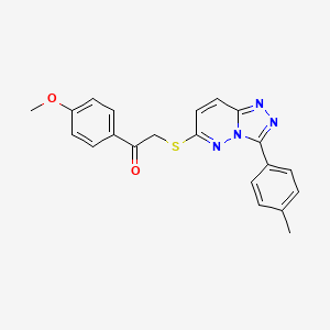 1-(4-Methoxyphenyl)-2-((3-(p-tolyl)-[1,2,4]triazolo[4,3-b]pyridazin-6-yl)thio)ethanone
