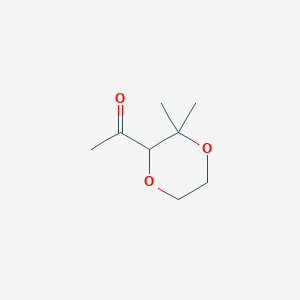 molecular formula C8H14O3 B2568419 1-(3,3-Dimethyl-1,4-dioxan-2-yl)ethanone CAS No. 2567497-66-7