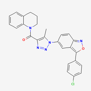 (1-(3-(4-chlorophenyl)benzo[c]isoxazol-5-yl)-5-methyl-1H-1,2,3-triazol-4-yl)(3,4-dihydroquinolin-1(2H)-yl)methanone
