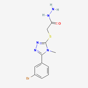 2-{[5-(3-bromophenyl)-4-methyl-4H-1,2,4-triazol-3-yl]thio}acetohydrazide