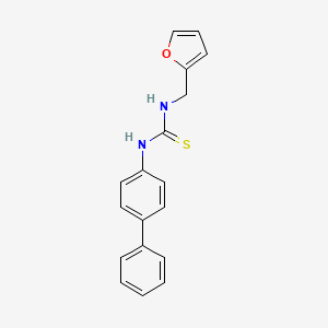 molecular formula C18H16N2OS B2568438 1-(联苯-4-基)-3-(呋喃-2-基甲基)硫脲 CAS No. 1061741-26-1