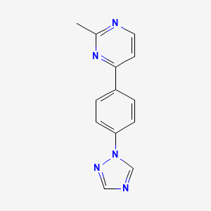 2-methyl-4-[4-(1H-1,2,4-triazol-1-yl)phenyl]pyrimidine