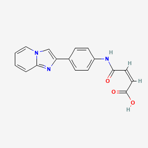 molecular formula C17H13N3O3 B2568442 (Z)-4-(4-imidazo[1,2-a]pyridin-2-ylanilino)-4-oxobut-2-enoic acid CAS No. 1321789-94-9