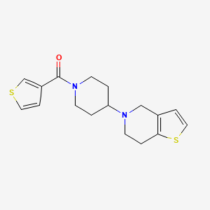 (4-(6,7-dihydrothieno[3,2-c]pyridin-5(4H)-yl)piperidin-1-yl)(thiophen-3-yl)methanone