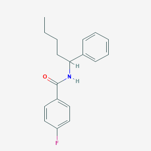 molecular formula C18H20FNO B256845 4-fluoro-N-(1-phenylpentyl)benzamide 