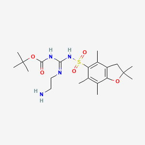 2-[N-t-Butyloxycarbonyl-N'-(2,2,4,6,7-pentamethyldihydrobenzofuran-5-sulfonyl)amidino]ethylamine hydrochloride