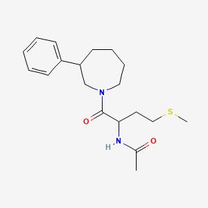N-(4-(methylthio)-1-oxo-1-(3-phenylazepan-1-yl)butan-2-yl)acetamide