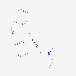 molecular formula C22H27NO B256846 5-[Ethyl(propan-2-yl)amino]-1,1-diphenylpent-3-yn-1-ol 