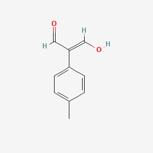 molecular formula C10H10O2 B2568460 3-羟基-2-(对甲苯基)丙烯醛 CAS No. 53868-45-4