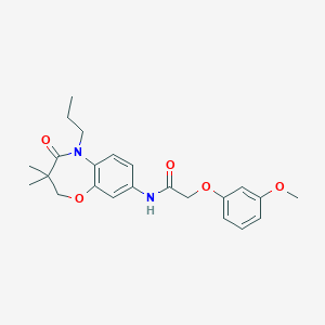 N-(3,3-dimethyl-4-oxo-5-propyl-2,3,4,5-tetrahydrobenzo[b][1,4]oxazepin-8-yl)-2-(3-methoxyphenoxy)acetamide