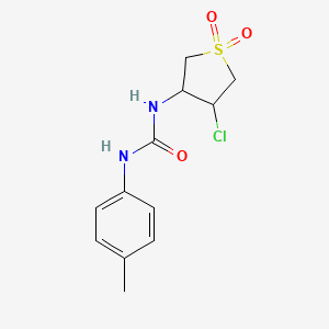 molecular formula C12H15ClN2O3S B2568463 1-(4-Chloro-1,1-dioxidotetrahydrothiophen-3-yl)-3-(p-tolyl)urea CAS No. 321580-48-7