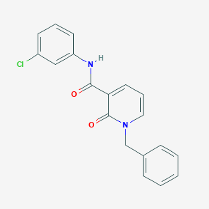 molecular formula C19H15ClN2O2 B2568470 1-benzyl-N-(3-chlorophenyl)-2-oxo-1,2-dihydropyridine-3-carboxamide CAS No. 946244-74-2