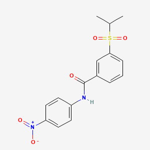 molecular formula C16H16N2O5S B2568471 3-(isopropylsulfonyl)-N-(4-nitrophenyl)benzamide CAS No. 899967-96-5