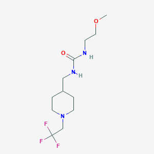 molecular formula C12H22F3N3O2 B2568472 1-(2-Methoxyethyl)-3-[[1-(2,2,2-trifluoroethyl)piperidin-4-yl]methyl]urea CAS No. 2309189-19-1