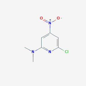 molecular formula C7H8ClN3O2 B2568487 6-chloro-N,N-dimethyl-4-nitropyridin-2-amine CAS No. 1692332-66-3