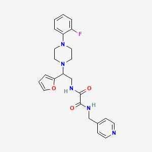 molecular formula C24H26FN5O3 B2568489 N1-(2-(4-(2-fluorophenyl)piperazin-1-yl)-2-(furan-2-yl)ethyl)-N2-(pyridin-4-ylmethyl)oxalamide CAS No. 877633-13-1