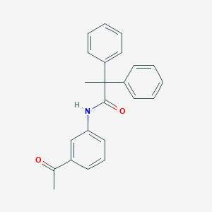 molecular formula C23H21NO2 B256850 N-(3-acetylphenyl)-2,2-diphenylpropanamide 