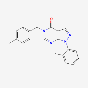 molecular formula C20H18N4O B2568500 1-(2-Methylphenyl)-5-[(4-methylphenyl)methyl]pyrazolo[3,4-d]pyrimidin-4-one CAS No. 895012-40-5