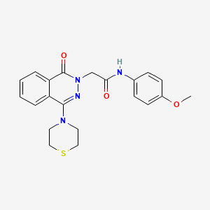 molecular formula C21H22N4O3S B2568508 N-(4-methoxyphenyl)-2-(1-oxo-4-thiomorpholinophthalazin-2(1H)-yl)acetamide CAS No. 1251672-90-8