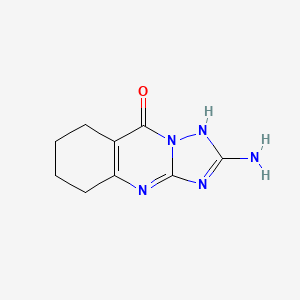 B2568514 2-amino-5,6,7,8-tetrahydro[1,2,4]triazolo[5,1-b]quinazolin-9(4H)-one CAS No. 343608-36-6