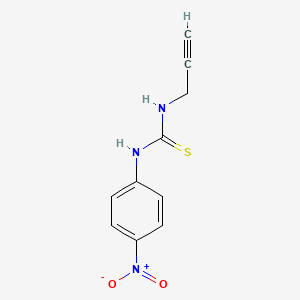 molecular formula C10H9N3O2S B2568518 ((4-Nitrophenyl)amino)(prop-2-ynylamino)methane-1-thione CAS No. 1026026-77-6
