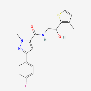 3-(4-fluorophenyl)-N-(2-hydroxy-2-(3-methylthiophen-2-yl)ethyl)-1-methyl-1H-pyrazole-5-carboxamide