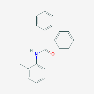 molecular formula C22H21NO B256853 N-(2-methylphenyl)-2,2-diphenylpropanamide 