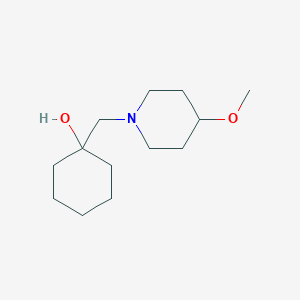 molecular formula C13H25NO2 B2568535 1-((4-Methoxypiperidin-1-yl)methyl)cyclohexan-1-ol CAS No. 1479745-22-6
