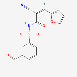 (Z)-N-(3-acetylphenyl)sulfonyl-2-cyano-3-(furan-2-yl)prop-2-enamide