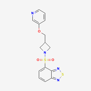 molecular formula C15H14N4O3S2 B2568541 4-[3-(Pyridin-3-yloxymethyl)azetidin-1-yl]sulfonyl-2,1,3-benzothiadiazole CAS No. 2380180-02-7