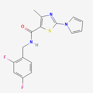 N-(2,4-difluorobenzyl)-4-methyl-2-(1H-pyrrol-1-yl)-1,3-thiazole-5-carboxamide