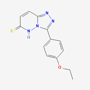 molecular formula C13H12N4OS B2568547 3-(4-Ethoxyphenyl)-[1,2,4]triazolo[4,3-b]pyridazine-6-thiol CAS No. 868143-06-0