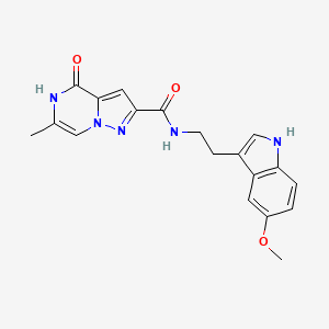 N-(2-(5-methoxy-1H-indol-3-yl)ethyl)-6-methyl-4-oxo-4,5-dihydropyrazolo[1,5-a]pyrazine-2-carboxamide
