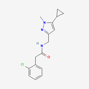 2-(2-chlorophenyl)-N-((5-cyclopropyl-1-methyl-1H-pyrazol-3-yl)methyl)acetamide