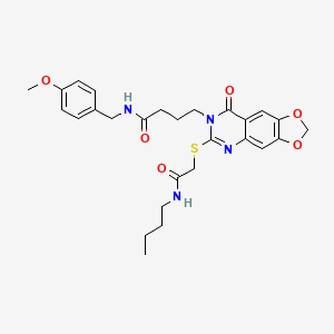4-[6-{[2-(butylamino)-2-oxoethyl]thio}-8-oxo[1,3]dioxolo[4,5-g]quinazolin-7(8H)-yl]-N-(4-methoxybenzyl)butanamide