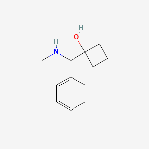 molecular formula C12H17NO B2568563 1-[Methylamino(phenyl)methyl]cyclobutan-1-ol CAS No. 2229162-64-3