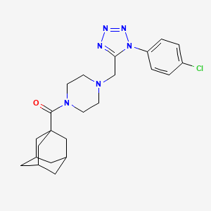 (3r,5r,7r)-adamantan-1-yl(4-((1-(4-chlorophenyl)-1H-tetrazol-5-yl)methyl)piperazin-1-yl)methanone