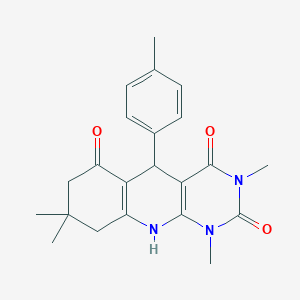 1,3,8,8-tetramethyl-5-(4-methylphenyl)-5,8,9,10-tetrahydropyrimido[4,5-b]quinoline-2,4,6(1H,3H,7H)-trione