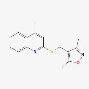3,5-Dimethyl-4-(((4-methylquinolin-2-yl)thio)methyl)isoxazole