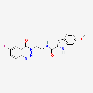 N-(2-(6-fluoro-4-oxobenzo[d][1,2,3]triazin-3(4H)-yl)ethyl)-6-methoxy-1H-indole-2-carboxamide