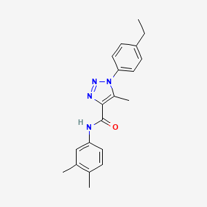 molecular formula C20H22N4O B2568614 N-(3,4-dimethylphenyl)-1-(4-ethylphenyl)-5-methyl-1H-1,2,3-triazole-4-carboxamide CAS No. 866896-38-0