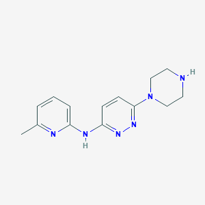 molecular formula C14H18N6 B2568619 N-(6-甲基吡啶-2-基)-6-(哌嗪-1-基)嘧啶-3-胺 CAS No. 1706454-36-5