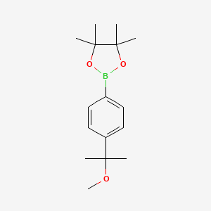 molecular formula C16H25BO3 B2568621 2-(4-(2-Methoxypropan-2-yl)phenyl)-4,4,5,5-tetramethyl-1,3,2-dioxaborolane CAS No. 1613259-90-7